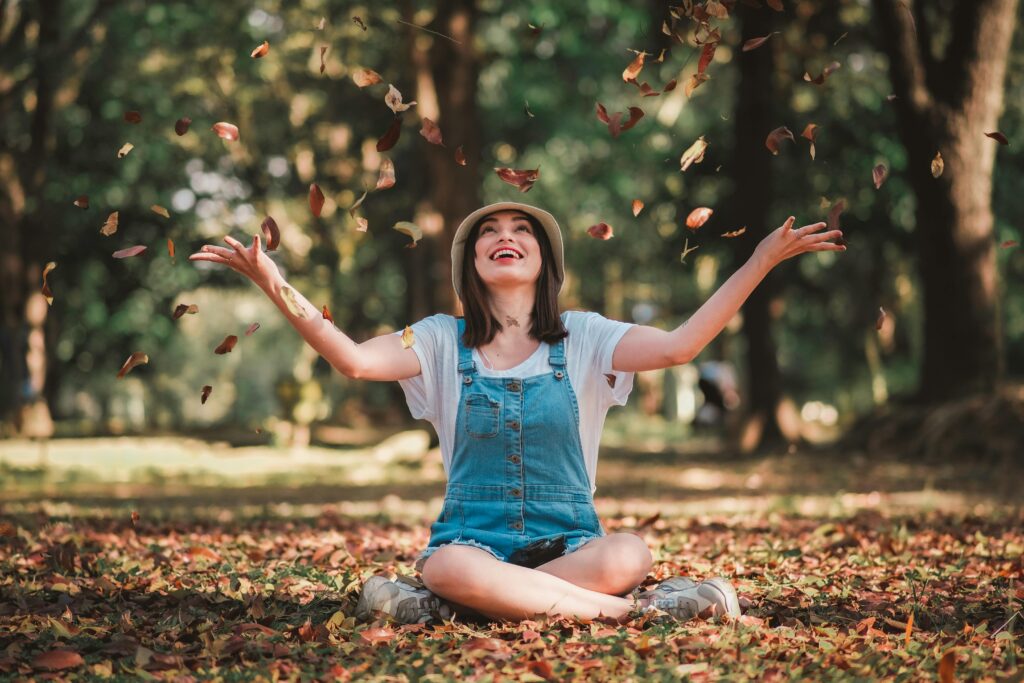 happy person enjoying financial freedom